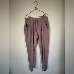 ASHCO The Mama Label Waffle Pants Size Medium Pink